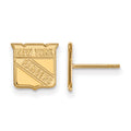 Sterling Silver Gold-plated NHL LogoArt New York Rangers Extra Small Post Earrings