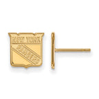 10k Gold NHL LogoArt New York Rangers Extra Small Post Earrings