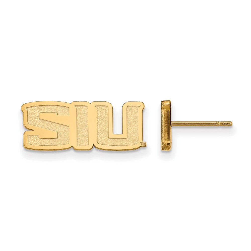 14k Gold LogoArt Southern Illinois University S-I-U Extra Small Post Earrings