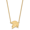 14k Gold LogoArt San Jose State University Spartan Large Pendant 18 inch Necklace