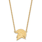 14k Gold LogoArt San Jose State University Spartan Large Pendant 18 inch Necklace