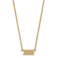 Sterling Silver Gold-plated LogoArt Sigma Sigma Sigma Sorority Greek Letters Medium Pendant 18 inch Necklace