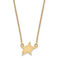 Sterling Silver Gold-plated NHL LogoArt Dallas Stars Small Pendant 18 inch Necklace