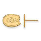 Sterling Silver Gold-plated LogoArt St. Cloud State University Extra Small Post Earrings