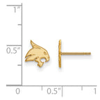 14k Gold LogoArt Texas State University Bobcat Extra Small Post Earrings