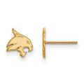 14k Gold LogoArt Texas State University Bobcat Extra Small Post Earrings