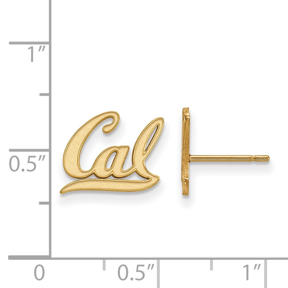 Sterling Silver Gold-plated LogoArt University of California Berkeley Extra Small Post Earrings