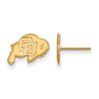 14k Gold LogoArt University of Colorado Buffalo Extra Small Post Earrings