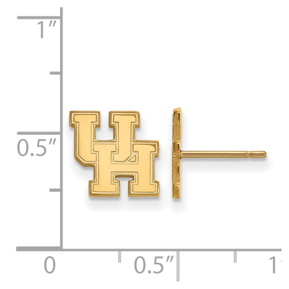 10k Gold LogoArt University of Houston U-H Extra Small Post Earrings
