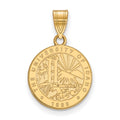 Sterling Silver Gold-plated LogoArt University of Idaho Medium Crest Pendant
