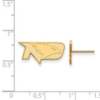 Sterling Silver Gold-plated LogoArt University of North Dakota Extra Small Post Earrings