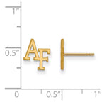 10k Gold LogoArt United States Air Force Academy A-F Extra Small Post Earrings
