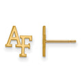 10k Gold LogoArt United States Air Force Academy A-F Extra Small Post Earrings