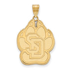 10k Gold LogoArt University of South Dakota Extra Large Pendant