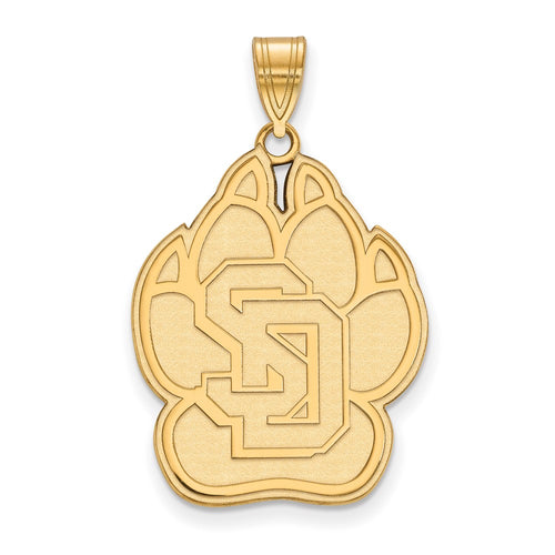 10k Gold LogoArt University of South Dakota Extra Large Pendant