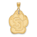 14k Gold LogoArt University of South Dakota Extra Large Pendant