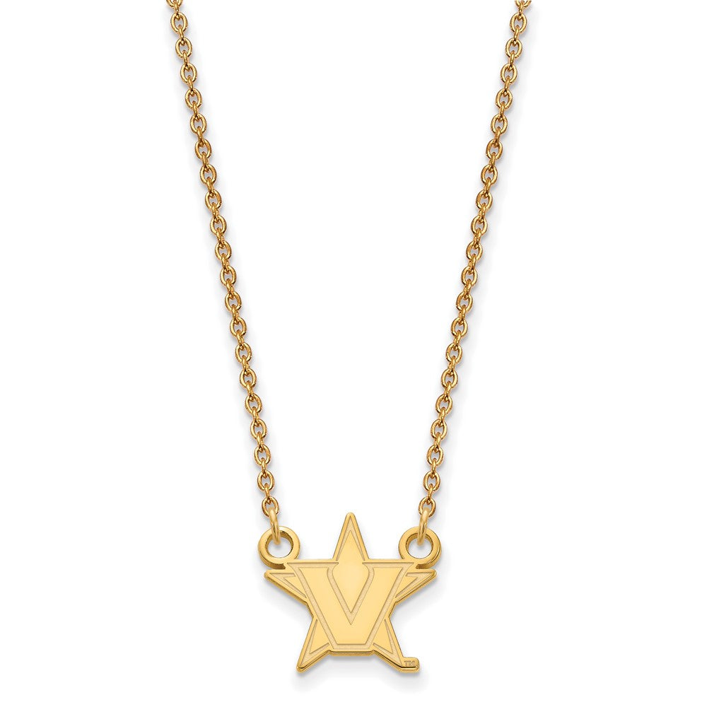 10ky LogoArt Vanderbilt University Small Pendant w/Necklace