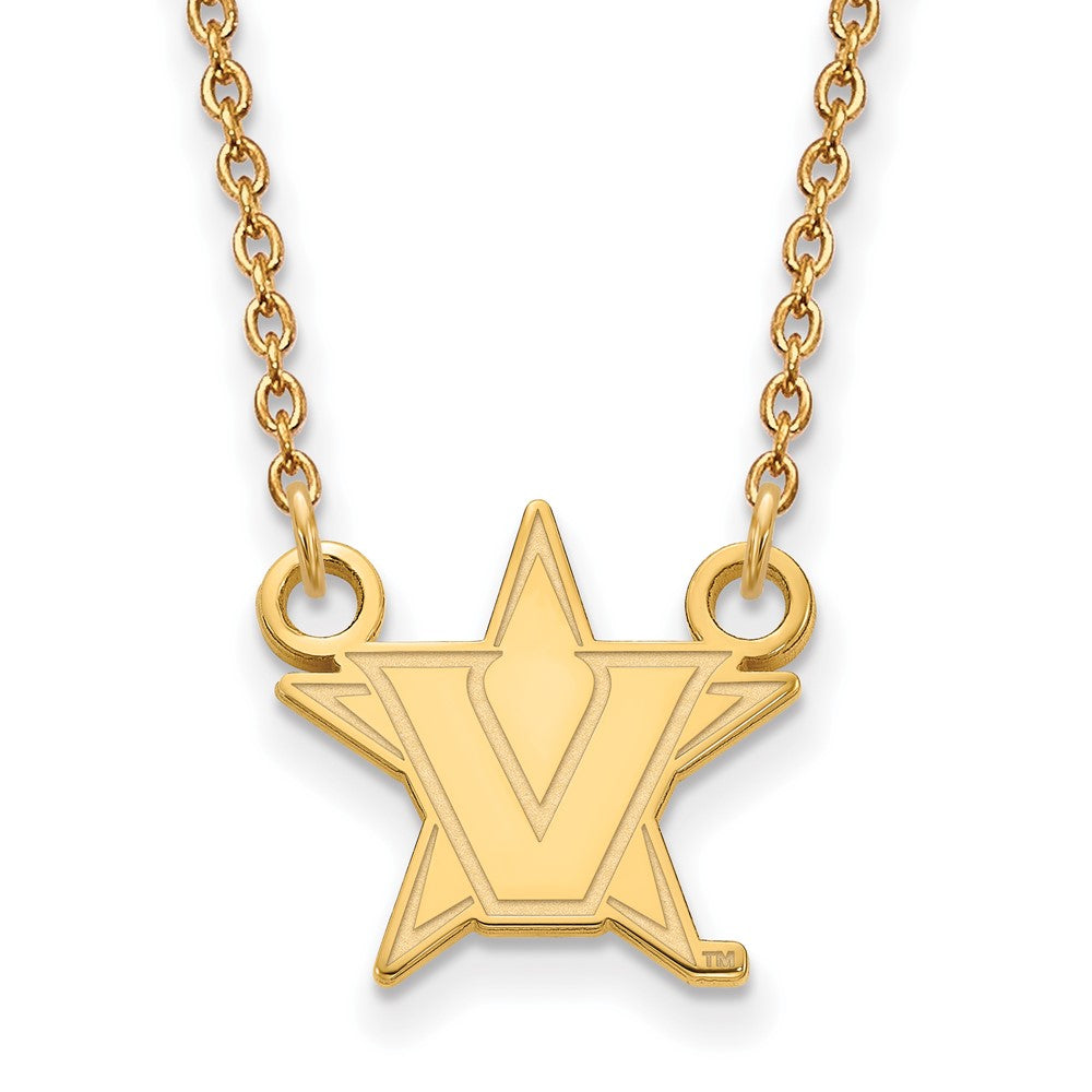 10ky LogoArt Vanderbilt University Small Pendant w/Necklace