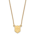 Sterling Silver Gold-plated NHL LogoArt NHL Vegas Golden Knights Small Pendant 18 inch Necklace