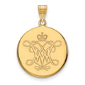 14k Gold LogoArt College of William and Mary Large Disc Pendant
