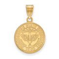 Sterling Silver Gold-plated LogoArt Youngstown State University Medium Crest Pendant