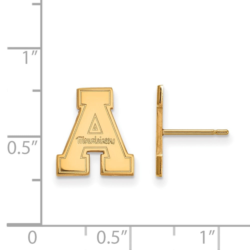 14k Gold LogoArt Appalachian State University Small Post Earrings