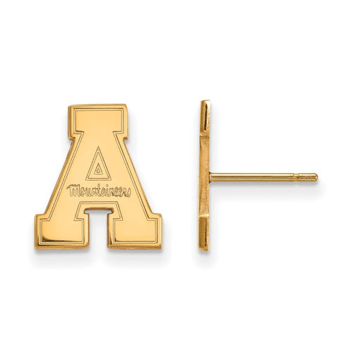 10k Gold LogoArt Appalachian State University Small Post Earrings