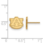 14k Gold LogoArt Auburn University A-U Extra Small Post Earrings