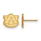 Sterling Silver Gold-plated LogoArt Auburn University A-U Extra Small Post Earrings
