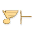 14k Gold NHL LogoArt St. Louis Blues Small Post Earrings