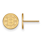 14k Gold NHL LogoArt Boston Bruins Extra Small Post Earrings