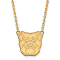 10k Gold LogoArt Butler University Bulldog Large Pendant 18 inch Necklace