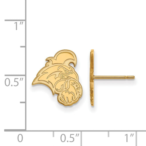 10k Gold LogoArt Coastal Carolina University Chanticleer Small Post Earrings
