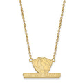 Sterling Silver Gold-plated LogoArt Eastern Illinois University Large Pendant 18 inch Necklace