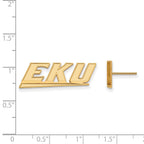 14k Gold LogoArt Eastern Kentucky University E-K-U Small Post Earrings