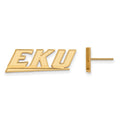 10k Gold LogoArt Eastern Kentucky University E-K-U Small Post Earrings