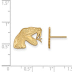 14k Gold LogoArt Florida A and M University Rattler Small Post Earrings