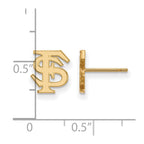 14k Gold LogoArt Florida State University F-S Extra Small Post Earrings