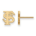 10k Gold LogoArt Florida State University F-S Extra Small Post Earrings