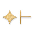 10k Gold LogoArt Furman University Small Post Earrings