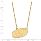 14k Gold NHL LogoArt Carolina Hurricanes Large Pendant 18 inch Necklace