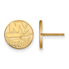 10k Gold NHL LogoArt New York Islanders Small Post Earrings