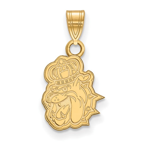10k Gold LogoArt James Madison University Duke Dog Small Pendant