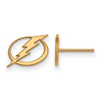 14k Gold NHL LogoArt Tampa Bay Lightning Extra Small Post Earrings