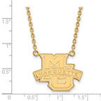 14k Gold LogoArt Marquette University Large Pendant 18 inch Necklace