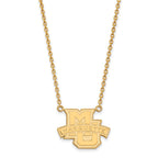 10k Gold LogoArt Marquette University Large Pendant 18 inch Necklace