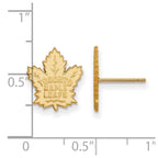 14k Gold NHL LogoArt Toronto Maple Leafs Small Post Earrings