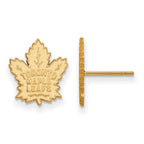 14k Gold NHL LogoArt Toronto Maple Leafs Small Post Earrings