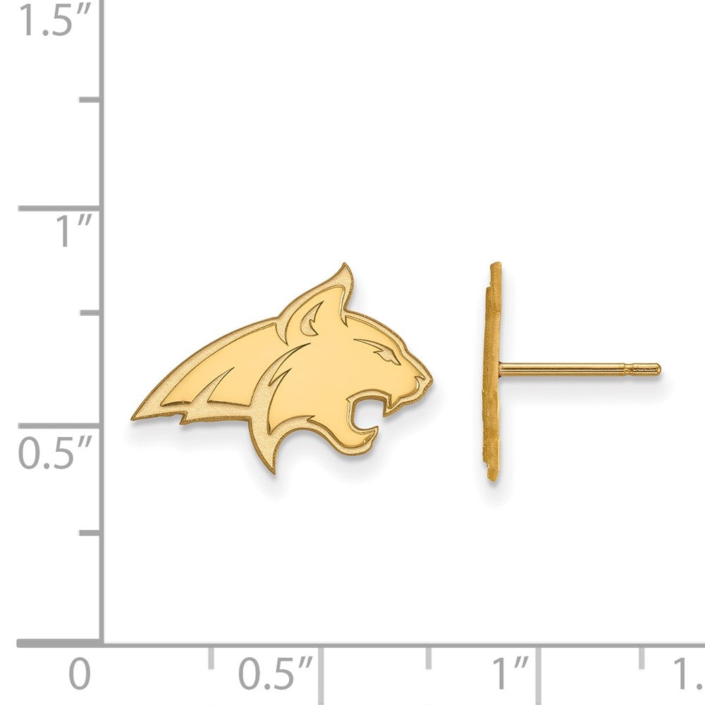 14k Gold LogoArt Montana State University Bobcat Small Post Earrings