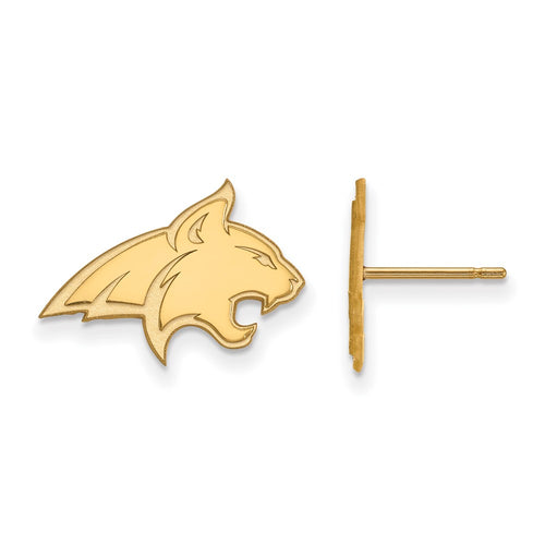 10k Gold LogoArt Montana State University Bobcat Small Post Earrings